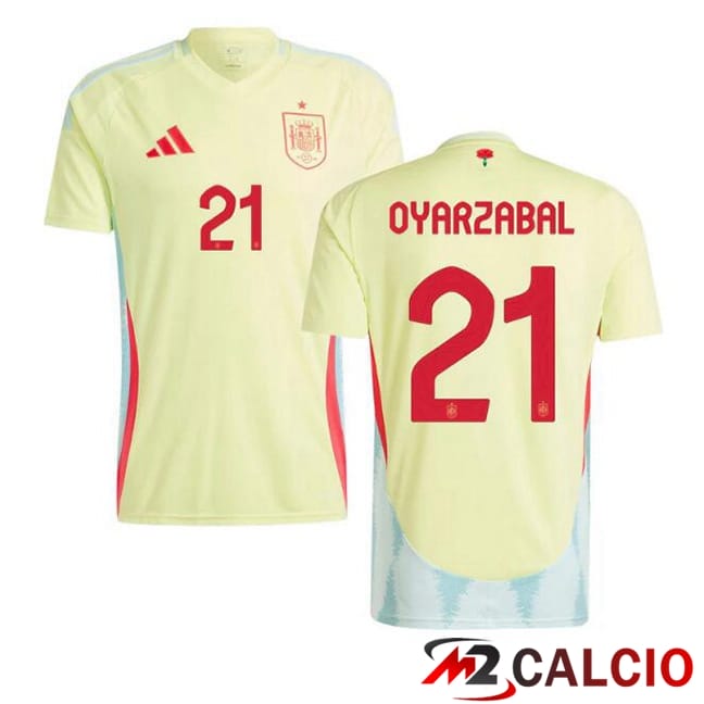 Maglia Nazionale Spagna (OYARZABAL 21) Seconda Giallo UEFA Euro 2024