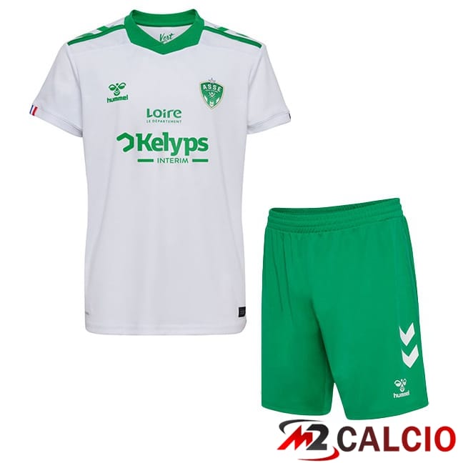 Maglie Calcio AS St Etienne Bambino Seconda Bianco 2024/2025