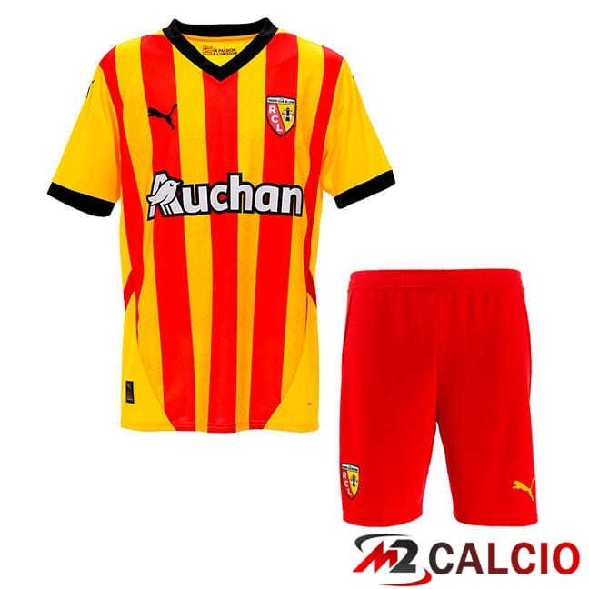 Maglie Calcio RC Lens Bambino Prima Giallo Rosso 2024/2025