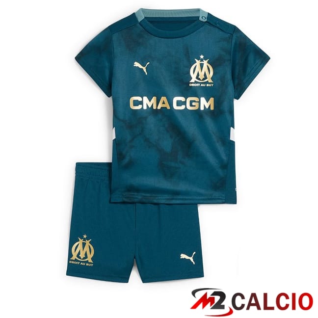 Maglie Calcio Marsiglia OM Bambino Seconda Blu 2024/2025