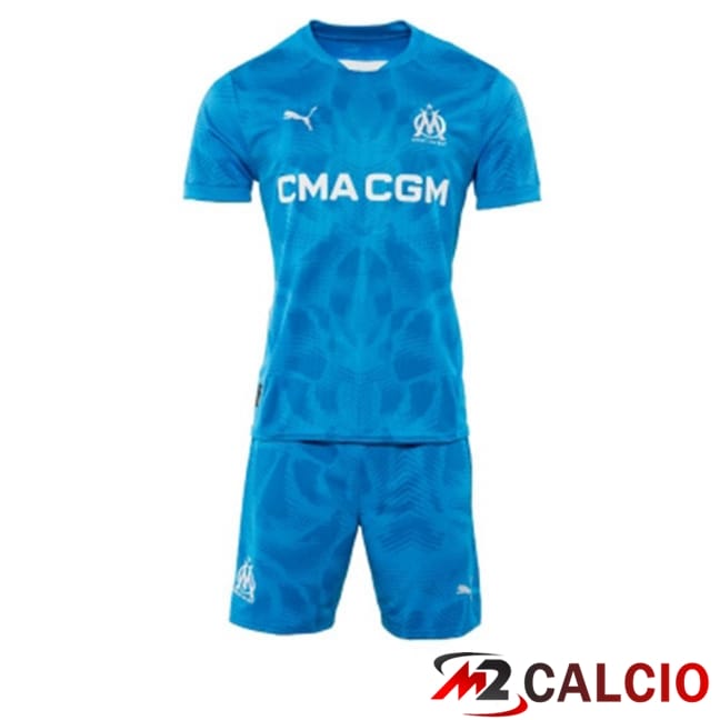 Maglie Calcio Marsiglia OM Bambino Portiere Blu 2024/2025