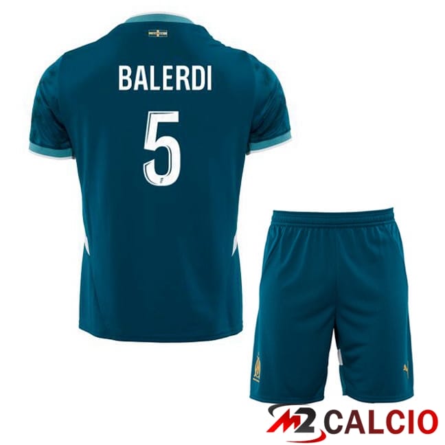 Maglie Calcio Marsiglia OM (BALERDI 5) Bambino Seconda Blu 2024/2025