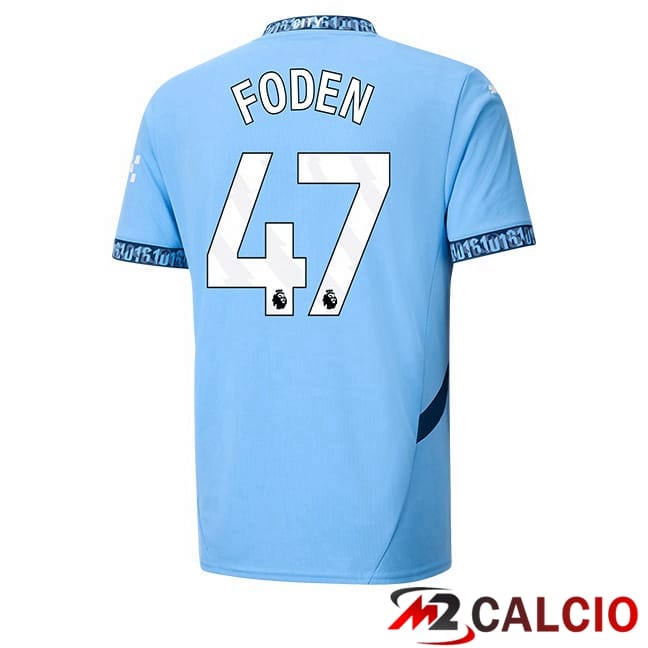 Maglie Calcio Manchester City (Phil Foden 47) Prima Blu 2024/2025