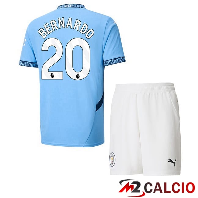 Maglie Calcio Manchester City (Bernardo Silva 20) Bambino Prima Blu 2024/2025