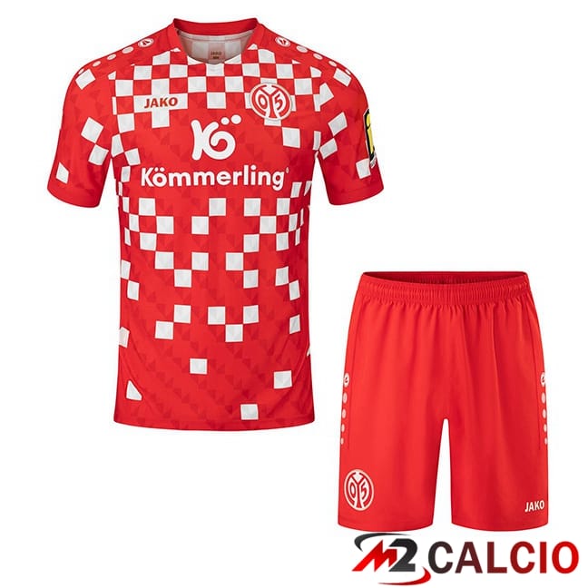 Maglie Calcio FSV Mainz 05 Bambino Prima Rosso 2024/2025