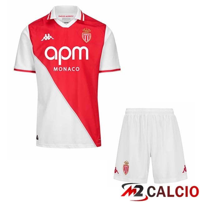 Maglie Calcio AS Monaco Bambino Prima 2024/2025