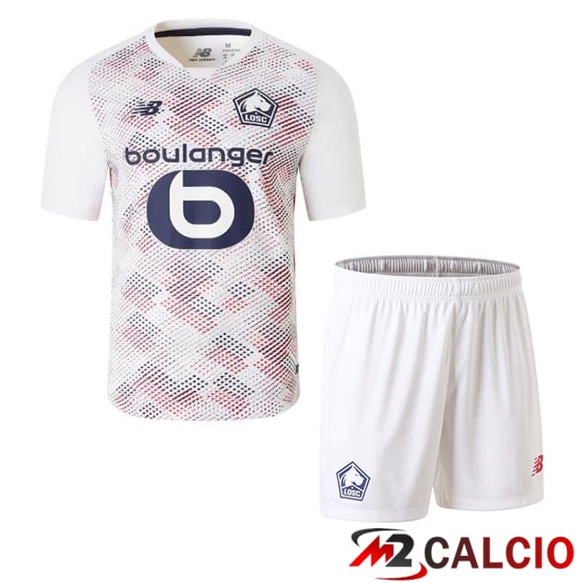 Maglie Calcio Lille OSC Bambino Seconda Bianco 2024/2025