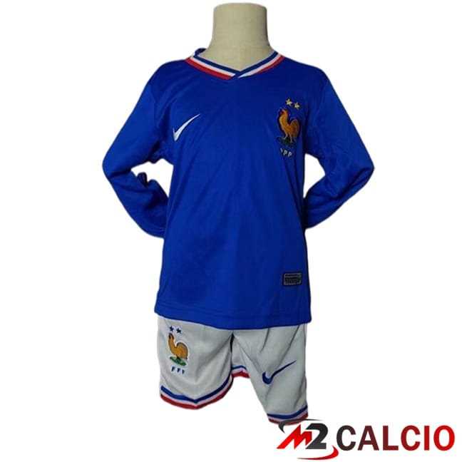 Maglie Calcio Francia Bambino Prima Manica Lunga 2024/2025