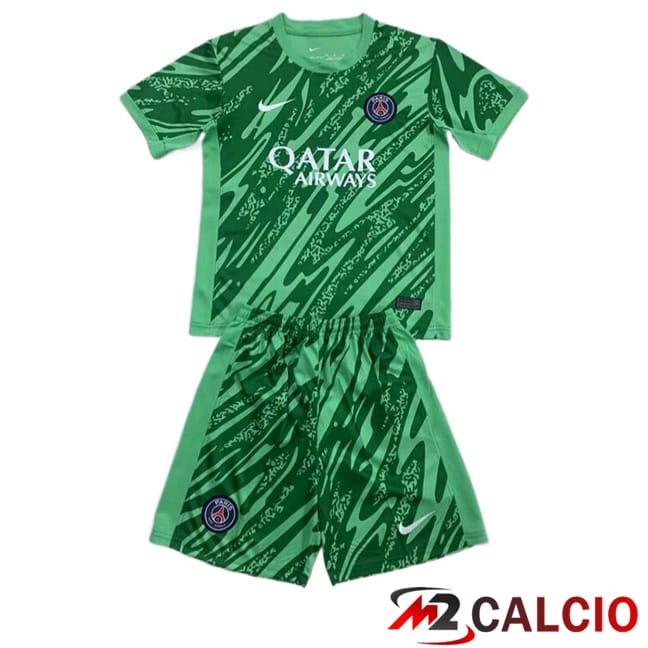 Maglie Calcio PSG Bambino Portiere Verde 2024/2025