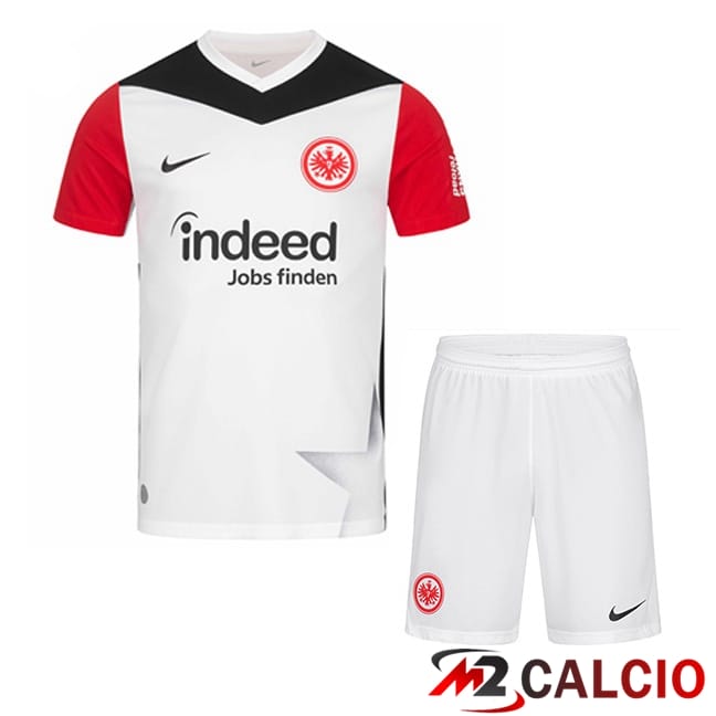 Maglie Calcio Eintracht Frankfurt Bambino Prima Bianco Rosso 2024/2025