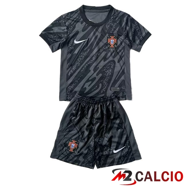 Maglia Nazionale Portogallo Bambino Portiere Nero 2024/2025