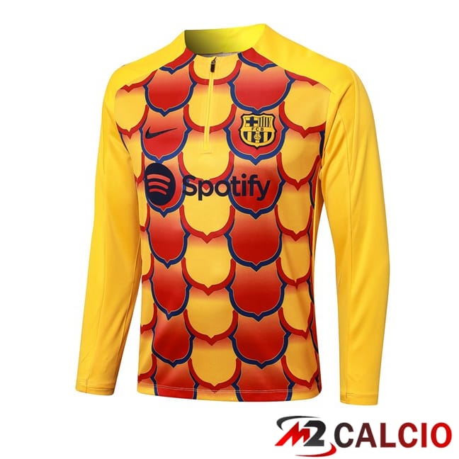 Felpa Allenamento FC Barcellona Giallo 2024/2025