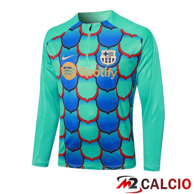 Felpa Allenamento FC Barcellona Verde 2024/2025