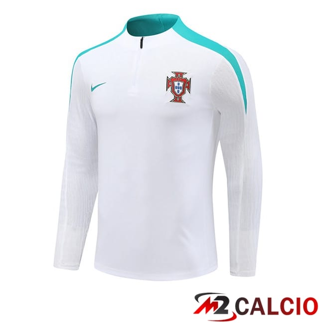 Felpa Allenamento Portogallo Bianco 2024/2025