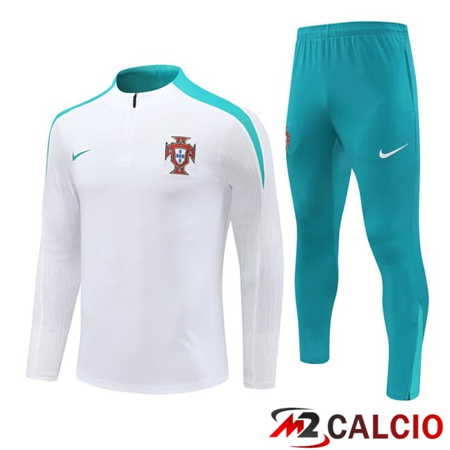 Insieme Tuta Calcio Portogallo Bianco 2024/2025