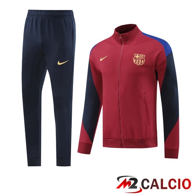 Insieme Tuta Calcio - Giacca FC Barcellona Rosso 2024/2025