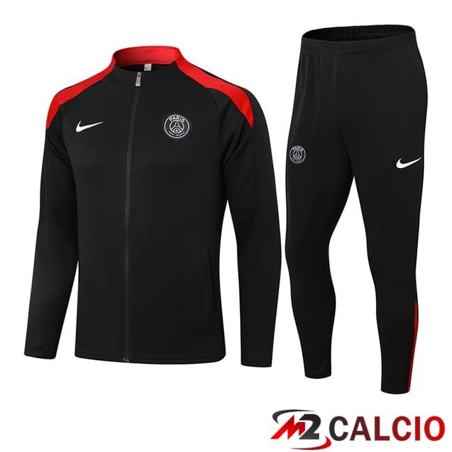 Insieme Tuta Calcio - Giacca Paris PSG Nero 2024/2025