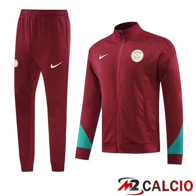 Insieme Tuta Calcio - Giacca Paris PSG Rosso 2024/2025