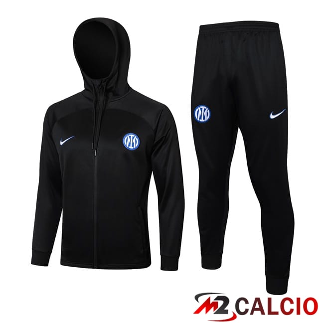 Tuta Calcio - Giacca A Vento Inter Milan Nero 2024/2025