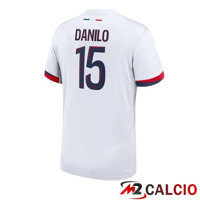 Maglie Calcio Paris PSG (Danilo 15) Seconda Bianco 2024/2025