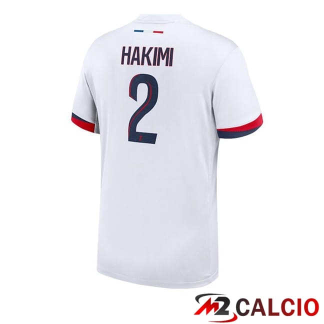Maglie Calcio Paris PSG (Hakimi 2) Seconda Bianco 2024/2025