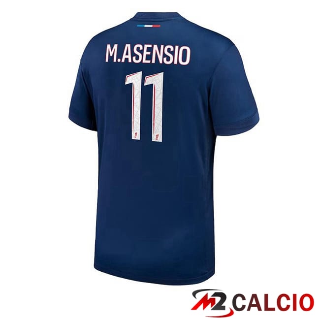 Maglie Calcio Paris PSG (M.Asensio 11) Prima Blu Reale 2024/2025
