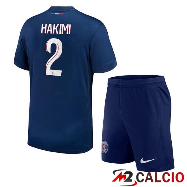 Maglie Calcio Paris PSG (Hakimi 2) Bambino Prima Blu Reale 2024/2025
