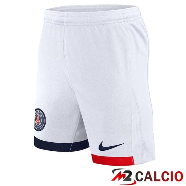 Pantaloncini Calcio Paris PSG Seconda Bianco 2024/2025