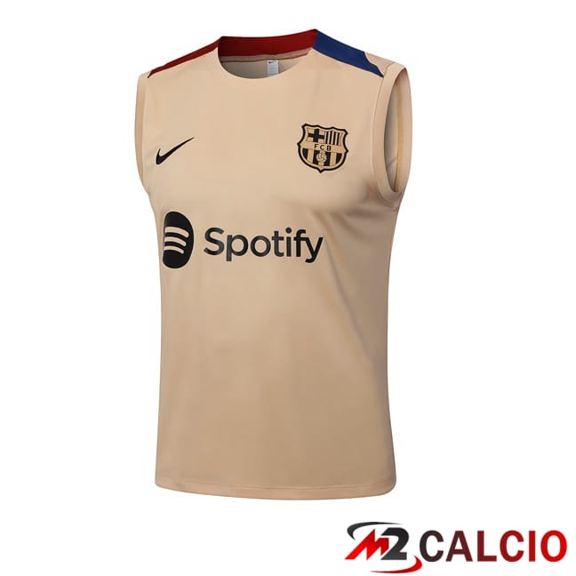 Canotta Allenamento FC Barcellona Giallo 2024/2025