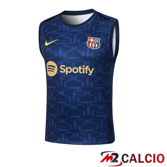 Canotta Allenamento FC Barcellona Blu Reale 2024/2025