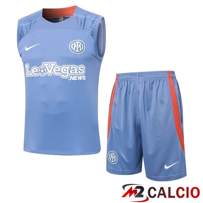 Canotta Allenamento Inter Milan + Pantaloncini Grigio 2024/2025