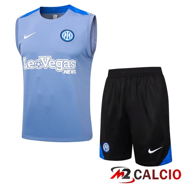 Canotta Allenamento Inter Milan + Pantaloncini Blu 2024/2025