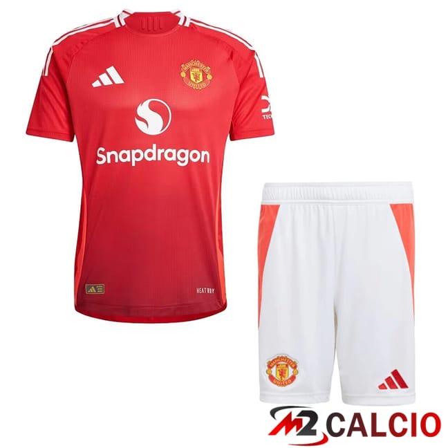 Insieme Maglia Manchester United Prima + Pantaloncini 2024/2025