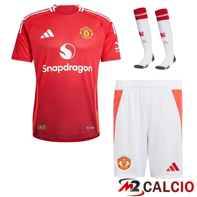Insieme Maglia Manchester United Prima (Pantaloncini + Calzini) 2024/2025