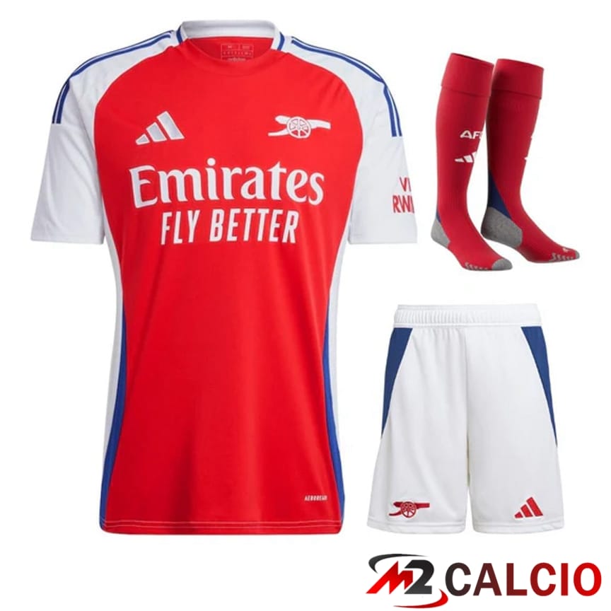 Insieme Maglie Calcio Arsenal Seconda (Pantaloncini + Calzini) 2024/2025