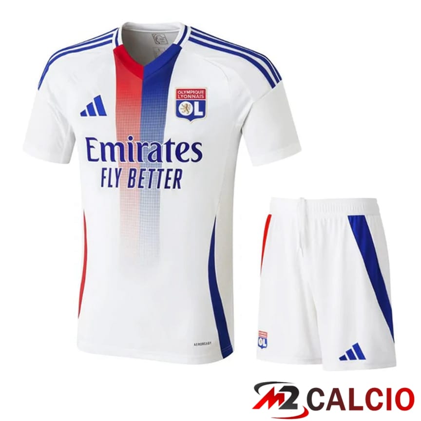 Insieme Maglie Calcio Lione OL Prima + Pantaloncini 2024/2025