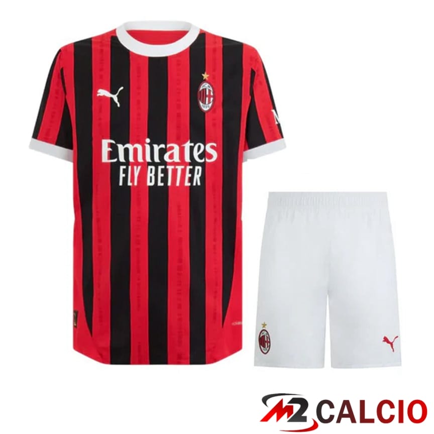 Insieme Maglie Calcio AC Milan Prima + Pantaloncini 2024/2025