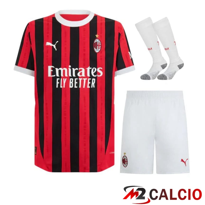 Insieme Maglie Calcio AC Milan Seconda (Pantaloncini + Calzini) 2024/2025