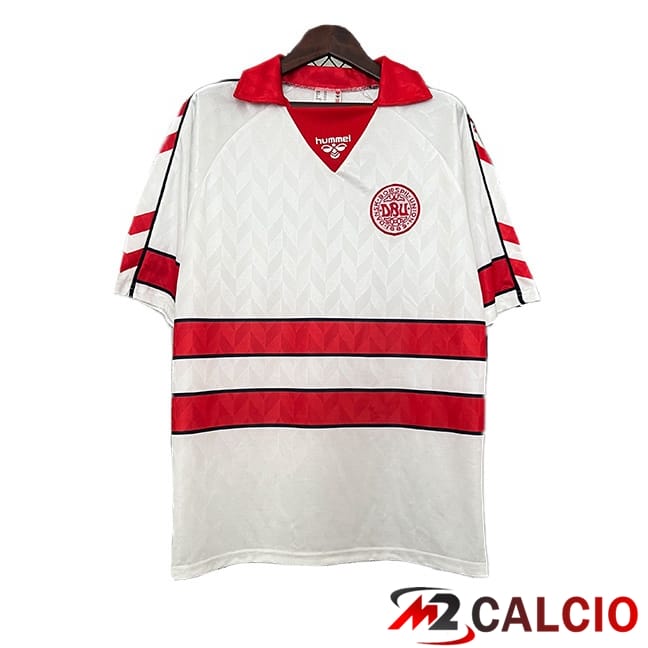 Maglie Calcio Danimarca Retro Seconda Bianco 1988