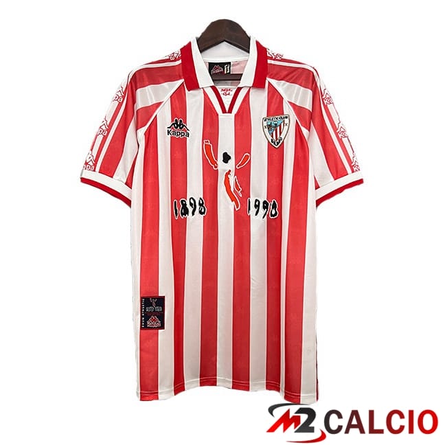 Maglie Calcio Athletic Bilbao Retro Prima Rosso Edizione del 100° anniversario