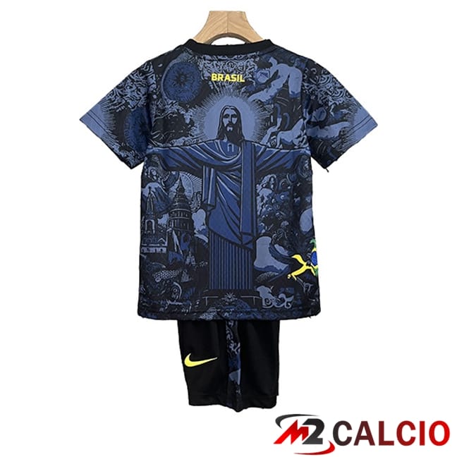 Maglie Calcio Brasile Bambino Edizione Speciale Blu Marino 2024/2025
