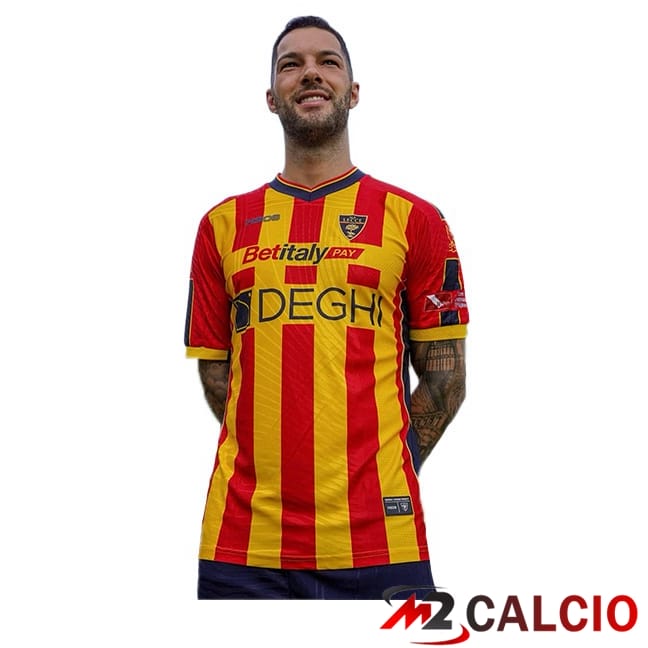 Maglie Calcio Lecce Prima Rosso Giallo 2024/2025