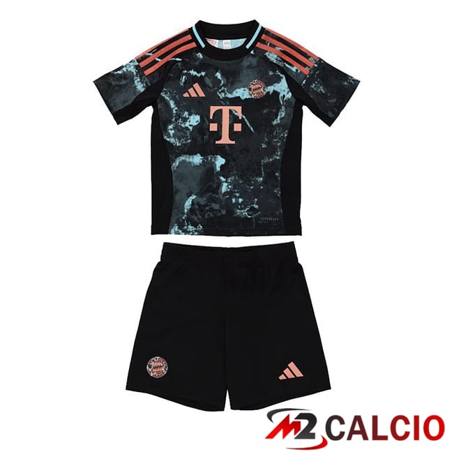 Maglie Calcio Bayern Monaco Bambino Seconda Nero 2024/2025