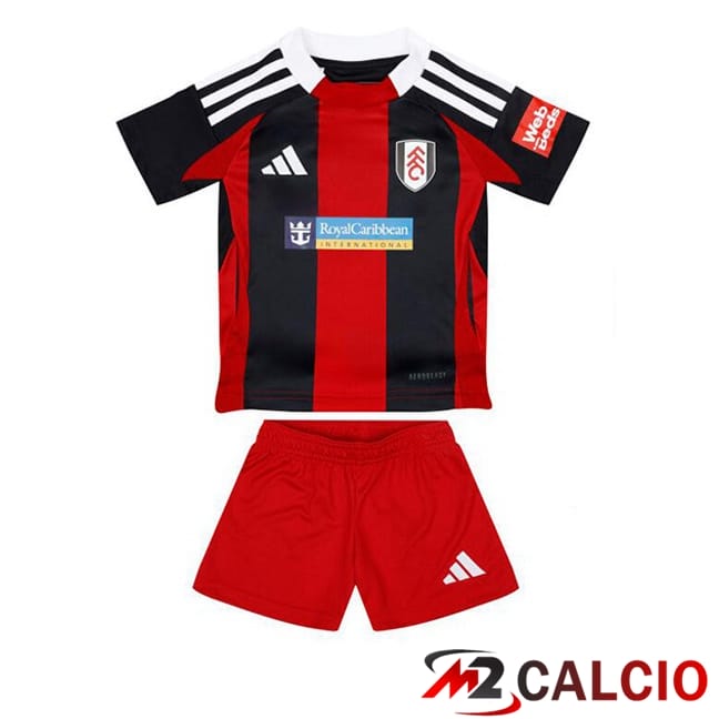 Maglie Calcio Fulham FC Bambino Seconda Rosso Nero 2024/2025