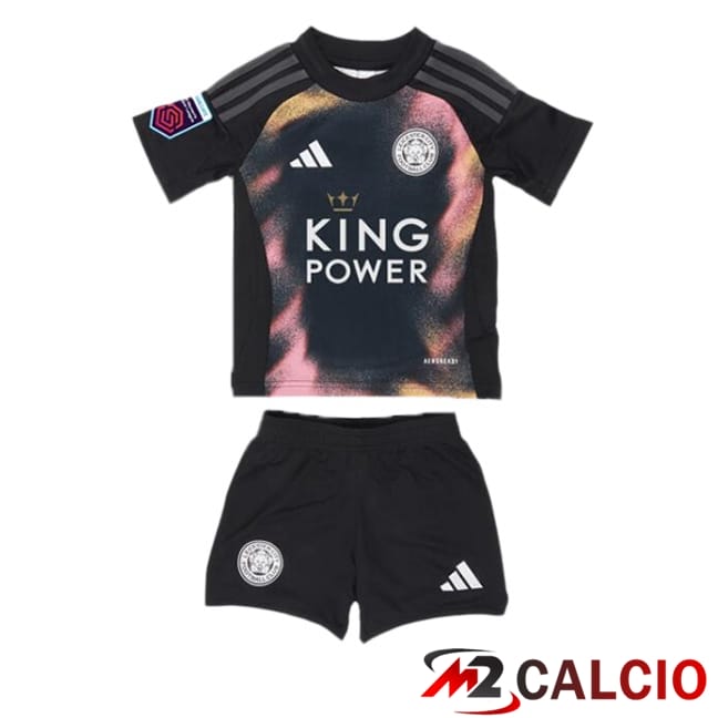 Maglie Calcio Leicester City Bambino Seconda Nero 2024/2025