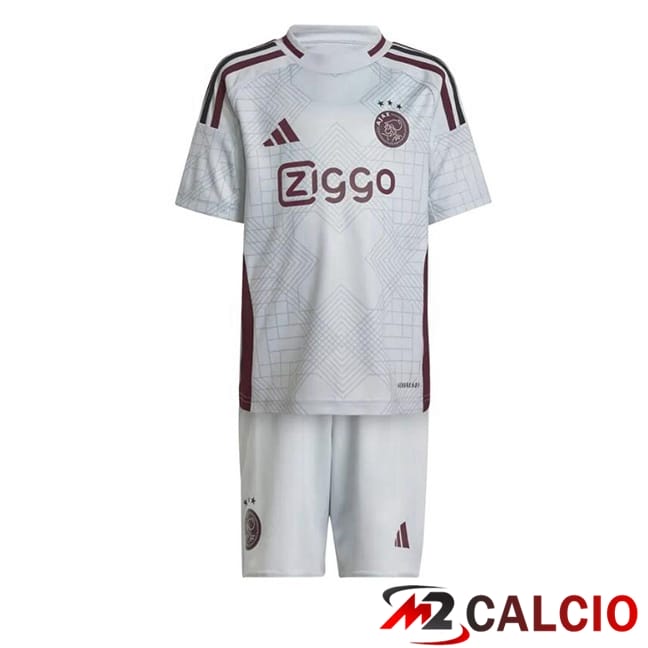 Maglie Calcio AFC Ajax Bambino Terza Bianco 2024/2025