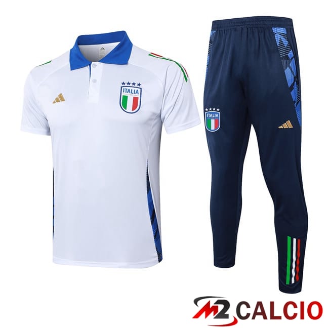 Insieme Polo Italia + Pantaloni Bianco 2024/2025