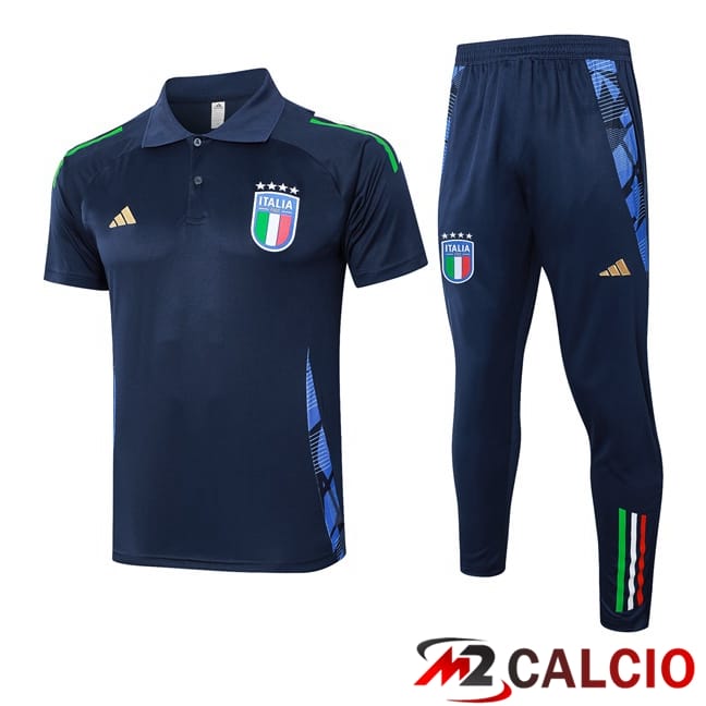 Insieme Polo Italia + Pantaloni Blu Reale 2024/2025
