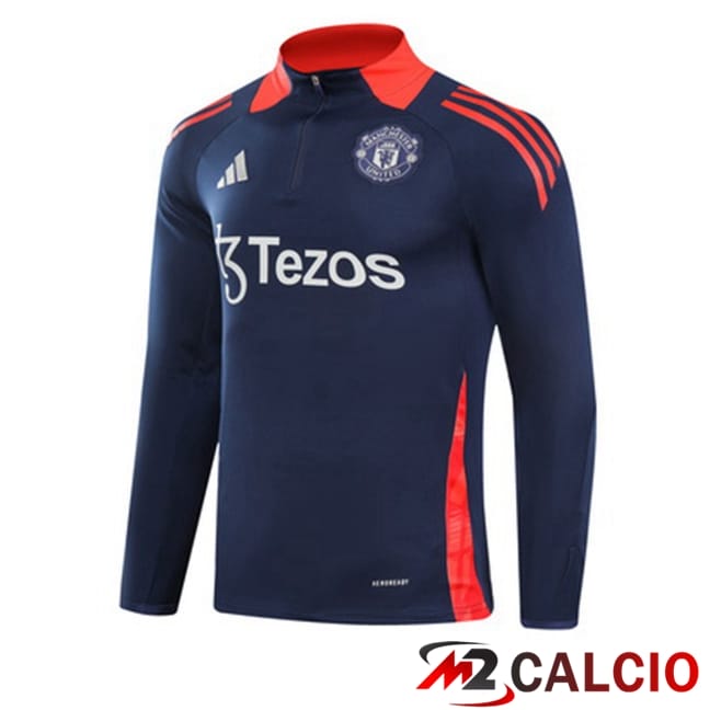 Felpa Allenamento Manchester United Blu Reale 2024/2025