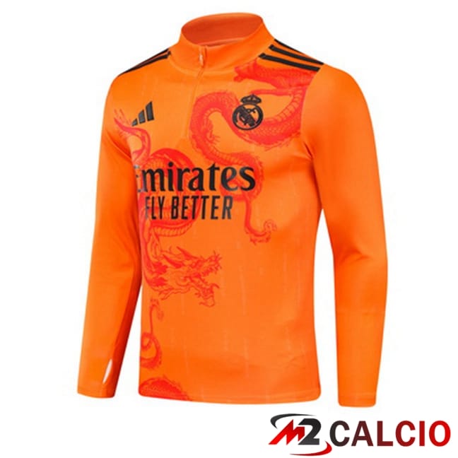 Felpa Allenamento Real Madrid Arancia 2024/2025